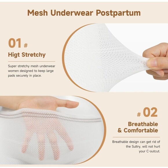Carer Postpartum Disposable Panties High Waist Maternity Mesh 20 Pack Sz L NEW! - Picture 3 of 6
